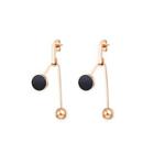 Simple And Creative Plated Rose Gold Geometric Round 316l Stainless Steel Earrings Rose Gold - One Size