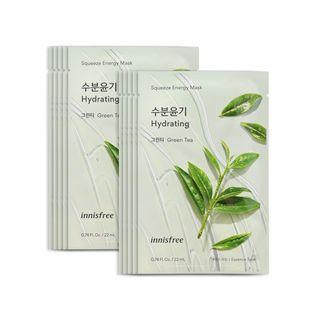 Innisfree - Squeeze Energy Mask Set 10 Pcs Green Tea - 10 Pcs
