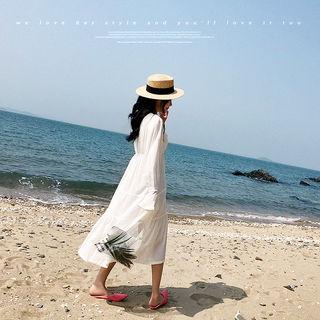 Gathered-waist Lace Tiered Long Dress