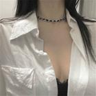Alloy Faux Leather Choker