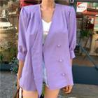 Double-breasted Jacket Purple - One Size