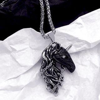 Unicorn Pendant Stainless Steel Necklace