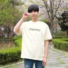 Hey, Buddy Lettering-print T-shirt