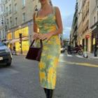 Set: Print Camisole Top + Midi Pencil Skirt