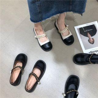 Chain-accent Mary Jane Shoes