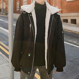 Faux-shearling Reversible Padded Jacket