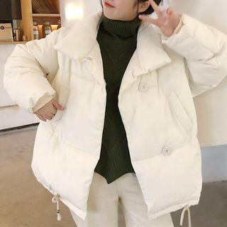 Mock-neck Zipper Padded Jacket