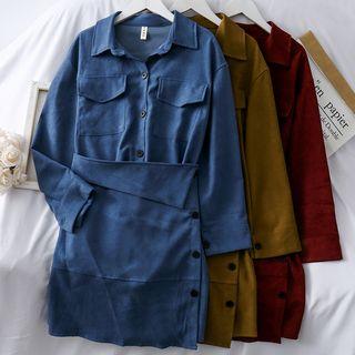 Asymmetric Mini Shirtdress