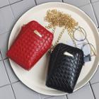 Faux Leather Chained Shoulder Pouch