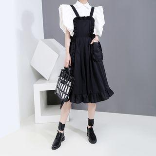 Ruffle Pinafore Dress