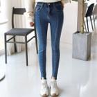 Plus Size Seam-trim Skinny Jeans