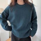 Plain Sweater Peacock Blue - One Size