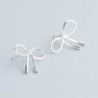 925 Sterling Silver Bow Earring S925 - As Shown In Figure - One Size