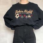 Poker Embroidery Loose-fit Sweatshirt