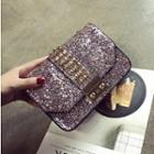 Studded Sequined Chain Strap Crossbody Bag