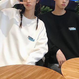 Couple Matching Tag Print Sweatshirt