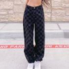 High Waist Checkerboard Pants