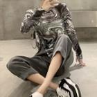 Long-sleeve Tie-dyed T-shirt / Harem Pants