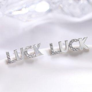 Rhinestone Star Earring One Pair - One Size