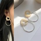Acrylic & Steel Interlocking Hoop Dangle Earring