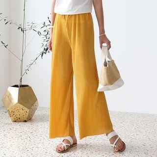 Drawcord Crystal-pleat Culottes