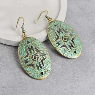 Perforated Earring Eh866 - Green - One Size