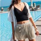 Set: Plain Swim Top + Bottom + Shorts + Light Jacket
