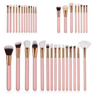Set Of 8 / 12 / 15: Makeup Brush With Pink Wooden Handle