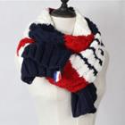 Ribbed Colour Block Scarf