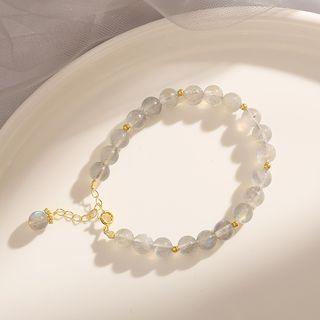 925 Sterling Silver Moonstone Bracelet 925 Silver - As Shown In Figure - One Size