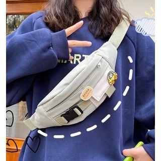 Two Tone Zip Belt Bag