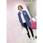 Snap-button Long Denim Jacket