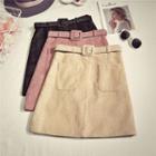 Double Pocket Corduroy Skirt