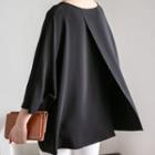 3/4-sleeve Plain Slit Top