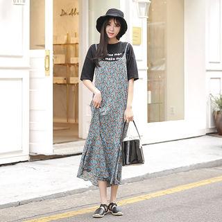 Spaghetti-strap Floral Maxi Dress