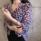 Leopard Print Blouse Pink - One Size