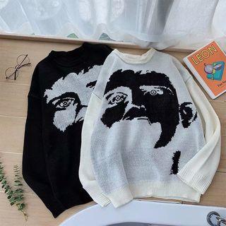 Printed Wool Sweater