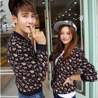 Couple Printed Zip Jacket