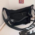Buckle Strap Canvas Crossbody Bag