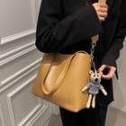 Faux Leather Shoulder Bag / Charm / Set