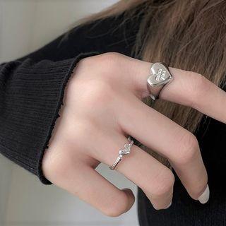 Sterling Sliver Heart Ring Silver - One Size