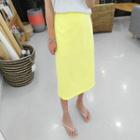H-line Colored Midi Linen Skirt