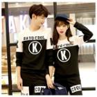 Set: Matching Couple Lettering Pullover + Sweatpants