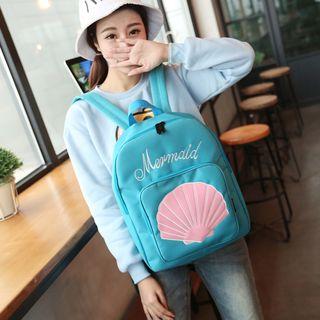 Embroidered Scallop Backpack