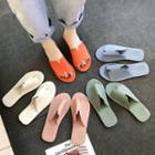 Plain Faux Leather Slide Sandals