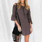 Off-shoulder Bell-sleeve Dress