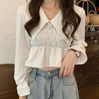 Peter Pan Collar Cropped Shirt