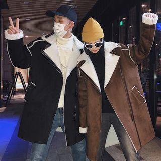 Couple Matching Notch-lapel Side-zip Coat