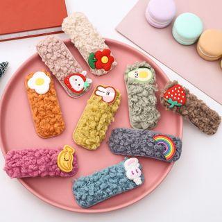 Embellished Fleece Hair Clip