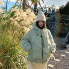 Hooded Padding Jacket & Scarf